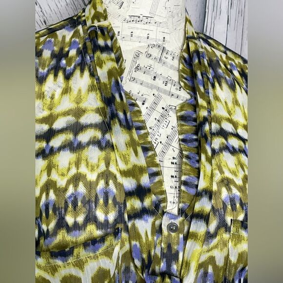 PJK Patterson J. Kincaid Bow Front Shirt M - Picture 3 of 8
